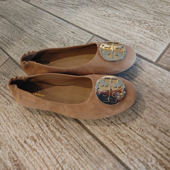 Tory Burch Claire Ballet Suede Flats, Size 8 (B) - super comfortable & soft - Picture 10 of 15